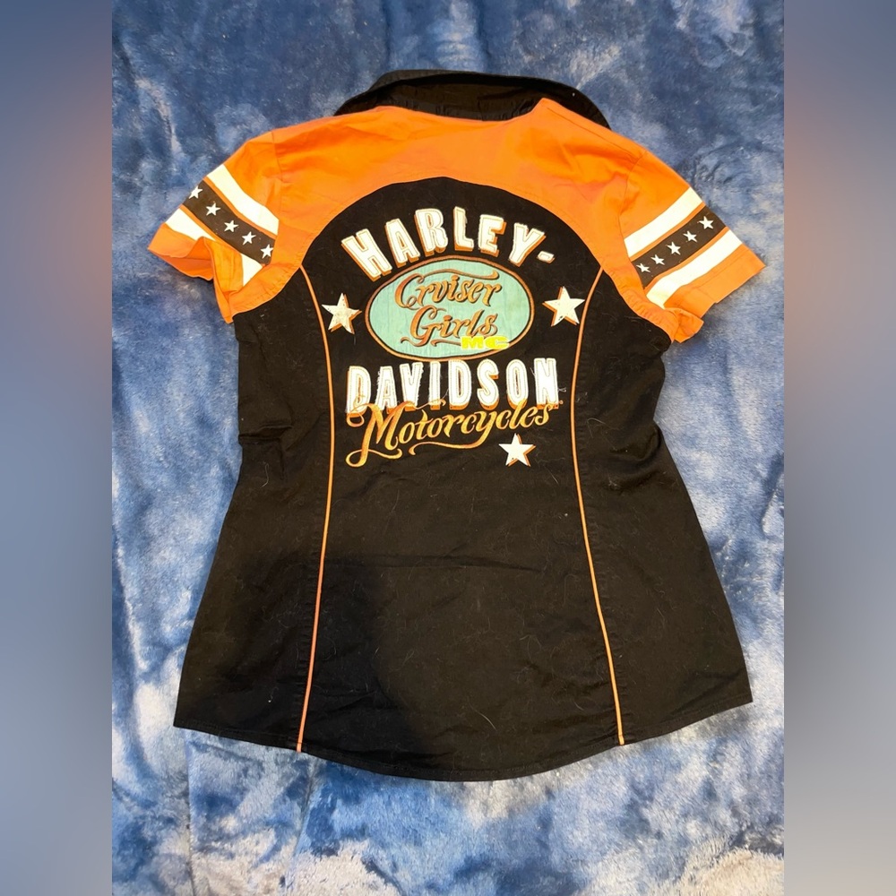 🖤⛓️HARLEY DAVIDSON ZIPUP RIDING SHIRT⛓️🖤